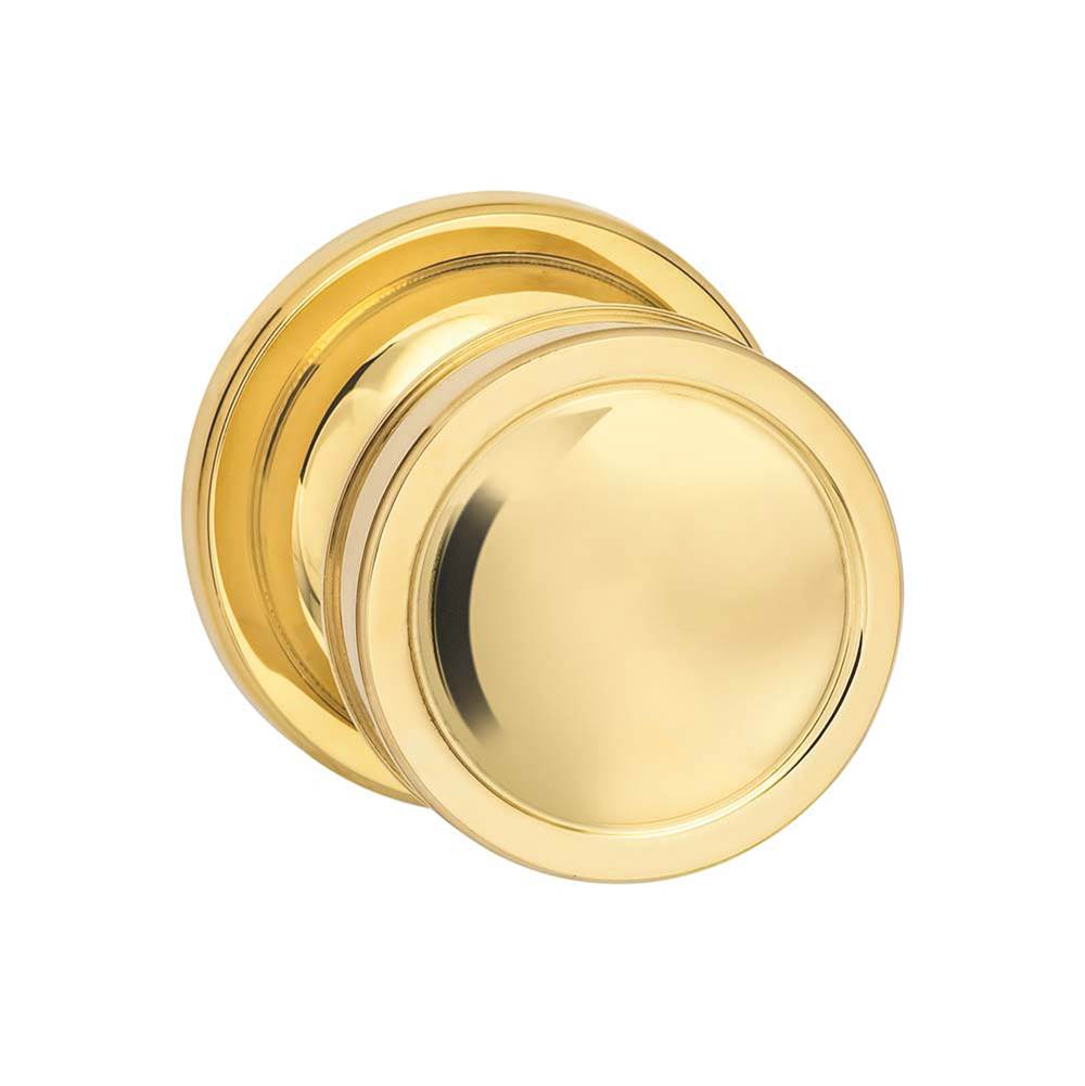 OMNIA - Plain Knob 67 mm Rose Pa US3A - Unlacquered Polished Brass