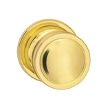 OMNIA - Plain Knob 67 mm Rose Pr US3 - Lacquered Polished Brass