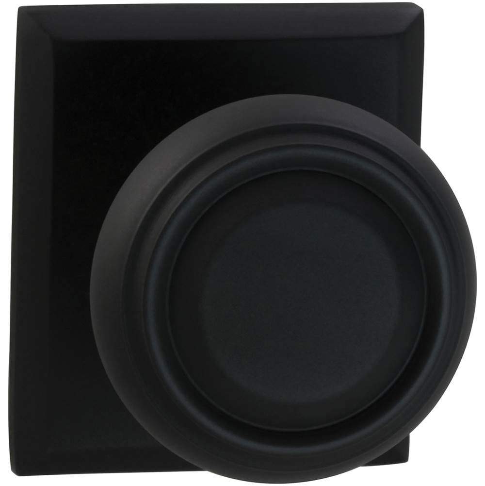 OMNIA - Trad.Kn,Rect Rose,Pass. US10B - Lacquered Oil Rubbed Black