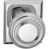 OMNIA - Trad.Kn,Rect Rose,Pass. US26 - Polished Chrome Plated