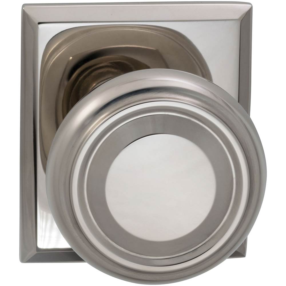 OMNIA - Trad.Kn,Rect Rose,Pass. US14 - Lacquered Polished Nickel Plated
