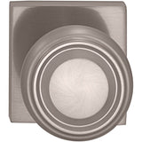 OMNIA - Trad.Kn,Sq Rose,Priv. US15 - Lacquered Satin Nickel Plated