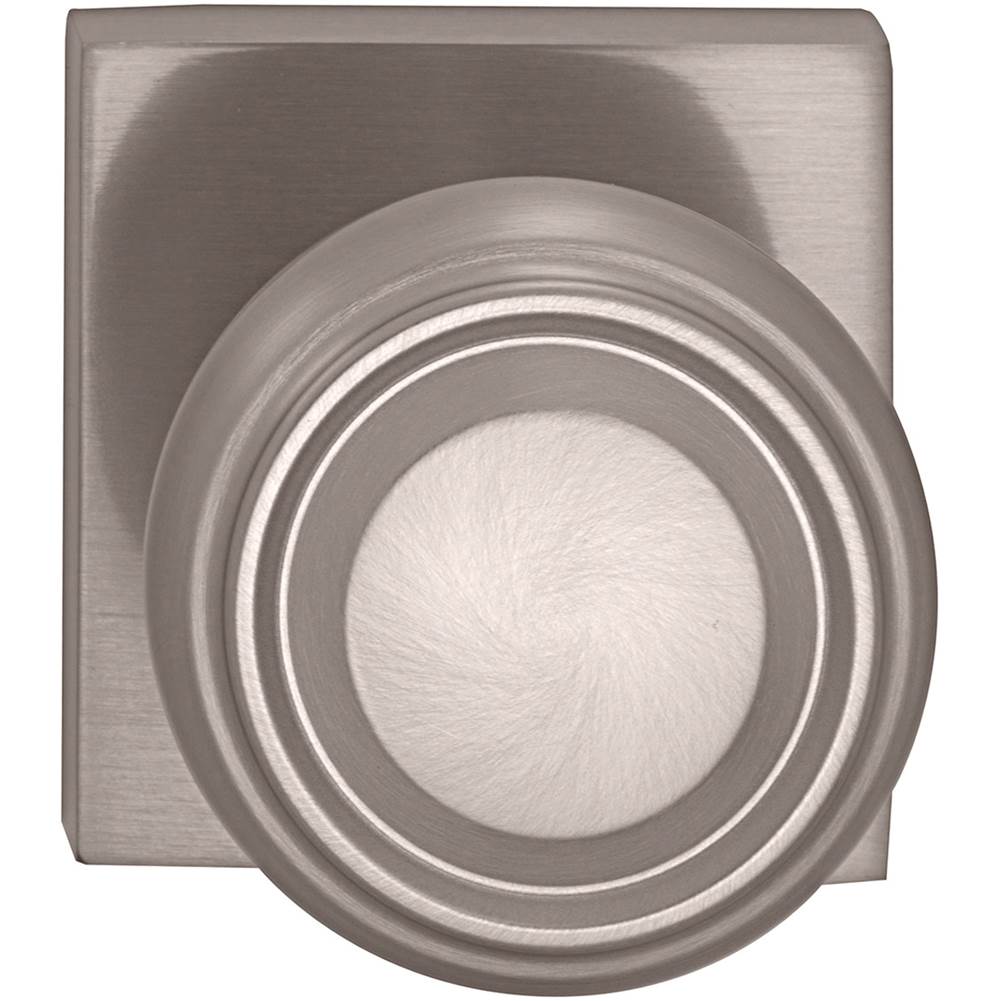 OMNIA - Trad.Kn,Sq.Rose,Pass. US15 - Lacquered Satin Nickel Plated