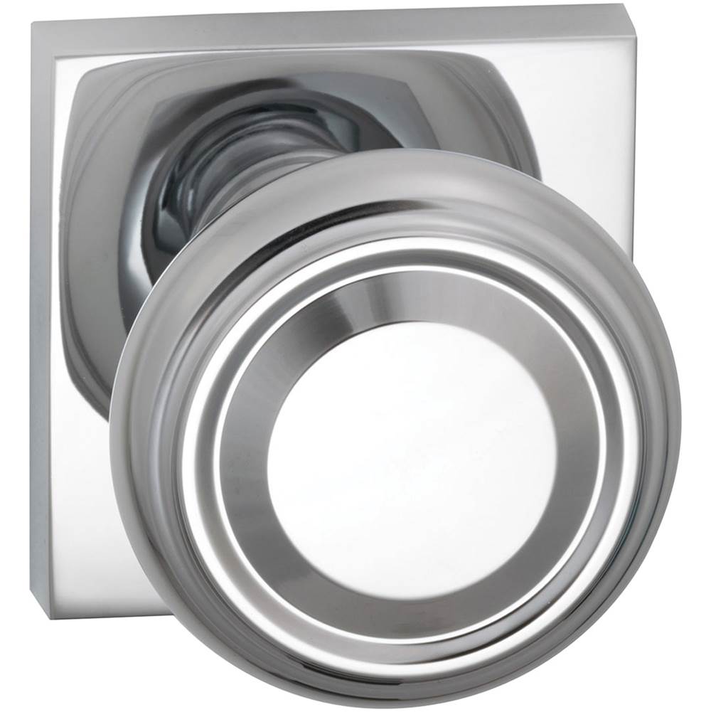 OMNIA - Trad.Kn,Sq.Rose,Pass. US26 - Polished Chrome Plated