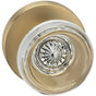 OMNIA - Glass.Kn,Mod.Rose,Priv. US5 - Lacquered Antique Brass