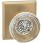 OMNIA - Glass.Kn,Rect Rose,Pass. US5 - Lacquered Antique Brass