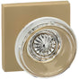 OMNIA - Glass.Kn,Sq.Rose, S.D. US5 - Lacquered Antique Brass