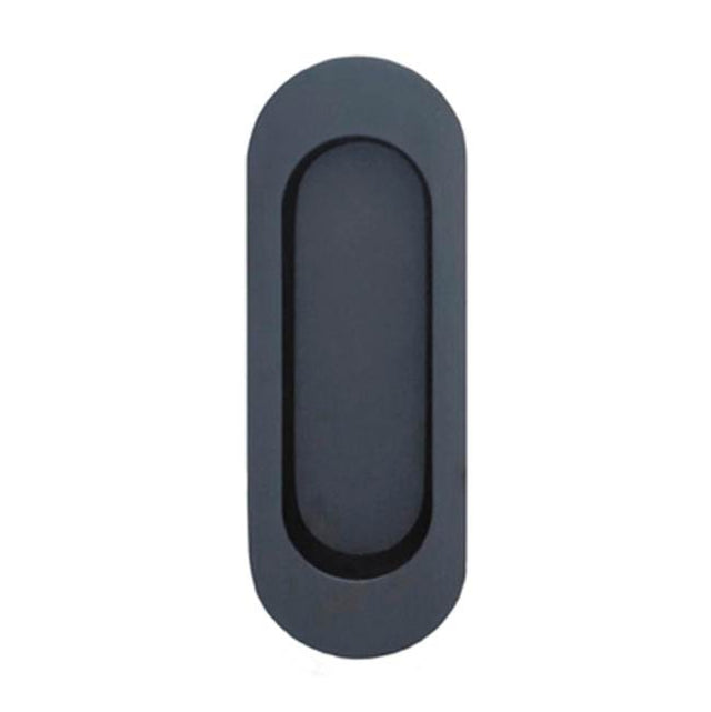 OMNIA - Oval Flush Pull US10B - Lacquered Oil Rubbed Black