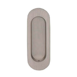 OMNIA - Oval Flush Pull US15 - Lacquered Satin Nickel Plated
