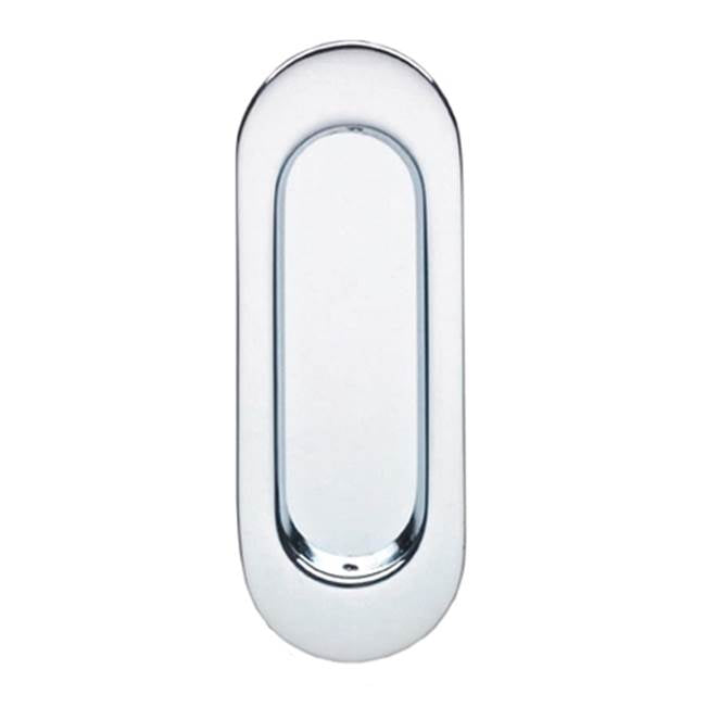OMNIA - Oval Flush Pull US26 - Polished Chrome Plated