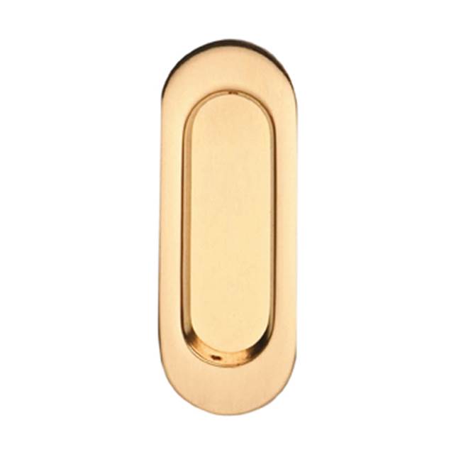 OMNIA - Oval Flush Pull US3 - Lacquered Polished Brass