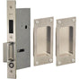 OMNIA - Pocket Door Lockset US32D - Satin Stainless Steel
