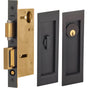 OMNIA - Pocket Door Lockset ''A'' US10B - Lacquered Oil Rubbed Black