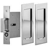 OMNIA - Pocket Door Lockset ''N'' US26 - Polished Chrome Plated