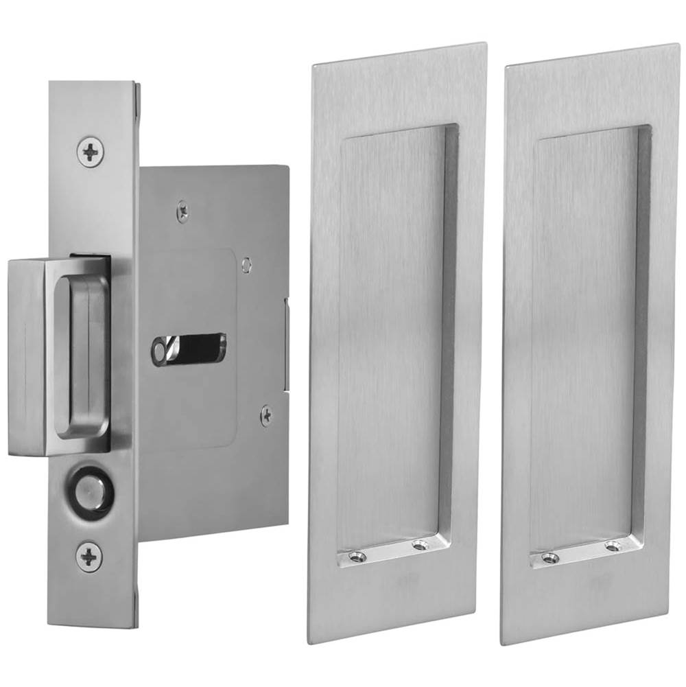 OMNIA - Pocket Door Lockset ''N'' US26D - Satin Chrome Plated