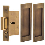 OMNIA - Pocket Door Lockset ''N'' US5 - Lacquered Antique Brass