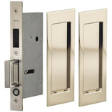 OMNIA - Pocket Door Lockset US14 - Lacquered Polished Nickel Plated
