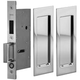 OMNIA - Pocket Door Lockset US26 - Polished Chrome Plated