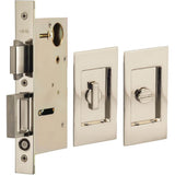 OMNIA - Pocket Door Lockset US14 - Lacquered Polished Nickel Plated