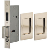 OMNIA - Pocket Door Lockset US14 - Lacquered Polished Nickel Plated
