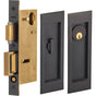 OMNIA - Pocket Door Lockset ''A'' US10B - Lacquered Oil Rubbed Black