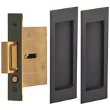 OMNIA - Pocket Door Lockset US10B - Lacquered Oil Rubbed Black
