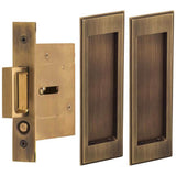 OMNIA - Pocket Door Lockset US5 - Lacquered Antique Brass