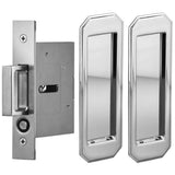OMNIA - Pocket Door Lockset ''N'' US26 - Polished Chrome Plated