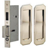 OMNIA - Pocket Door Lockset US14 - Lacquered Polished Nickel Plated