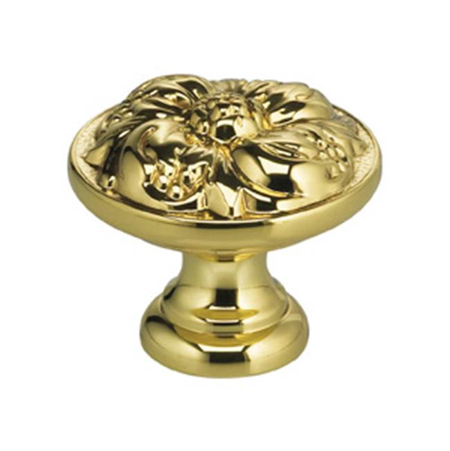 OMNIA - 1-5/8'' Dia. Cabinet Knob US3 - Lacquered Polished Brass