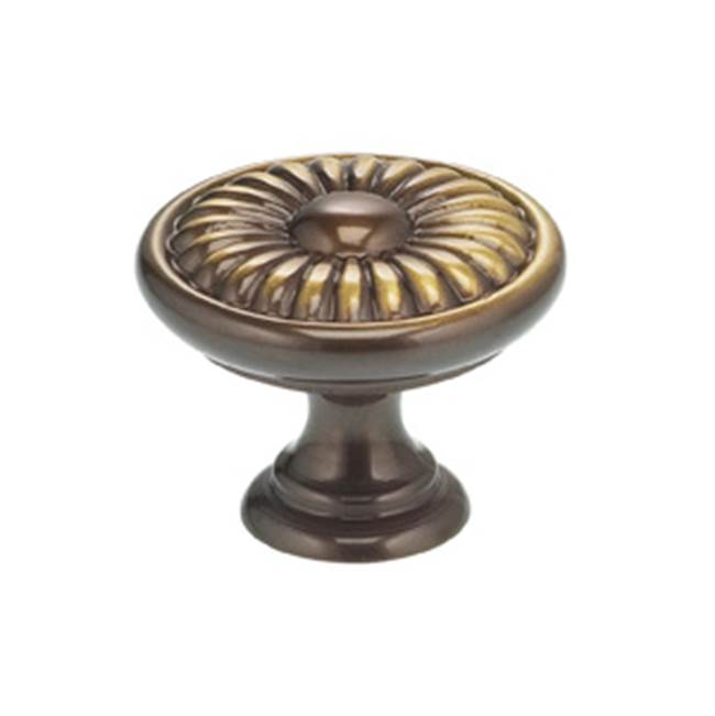 OMNIA - 1'' Dia. Cabinet Knob Sb - Lacquered Shaded Bronze