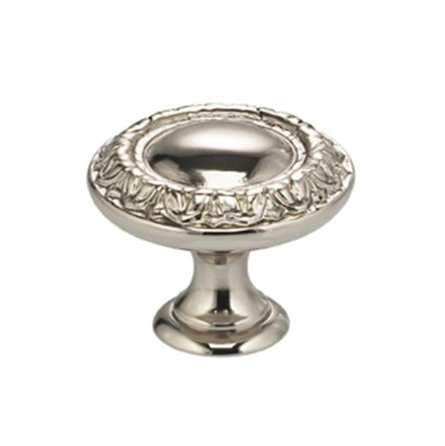 OMNIA - 1'' Dia. Cabinet Knob US14 - Lacquered Polished Nickel Plated