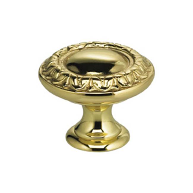OMNIA - 1'' Dia. Cabinet Knob US3 - Lacquered Polished Brass
