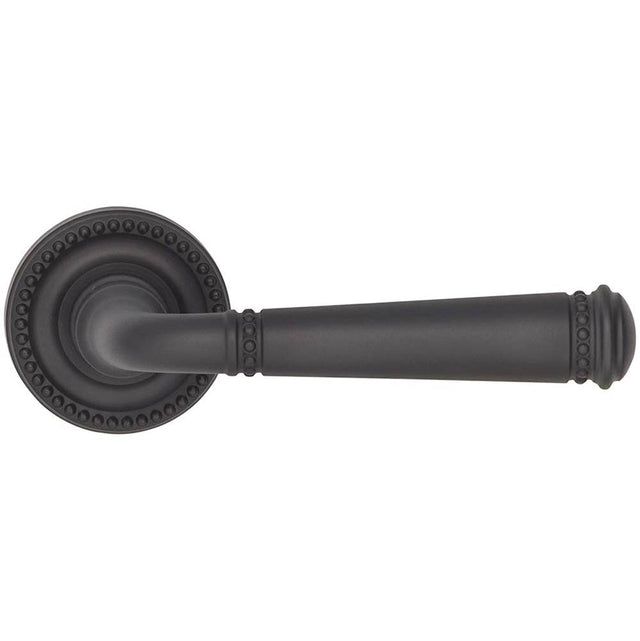 OMNIA - Beaded Lever 67 mm Rose Pr US10B - Lacquered Oil Rubbed Black