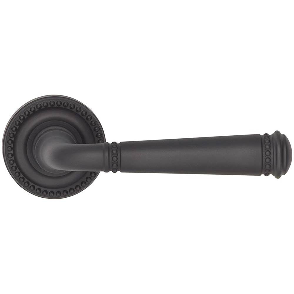 OMNIA - Beaded Lever 50 mm Rose Sd 10B - Lacquered Oil Rubbed Black