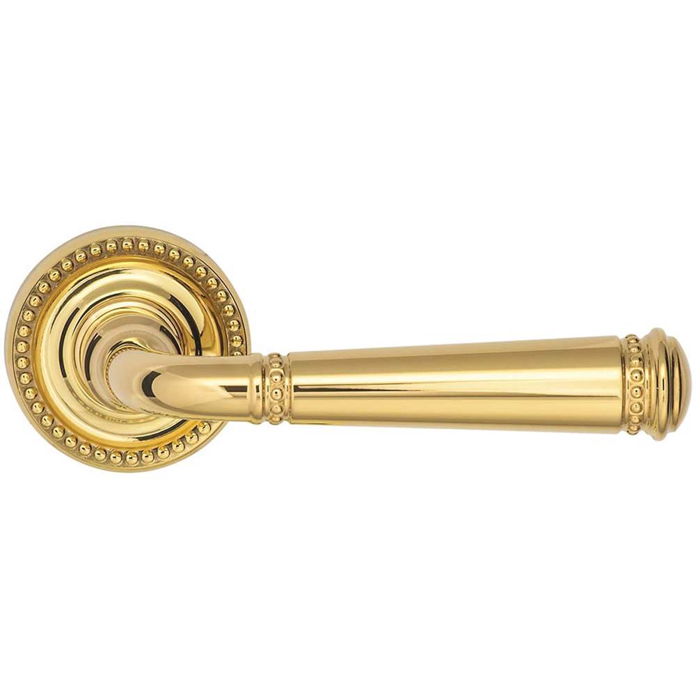 OMNIA - Beaded Lever 50 mm Rose Pr US3A - Unlacquered Polished Brass