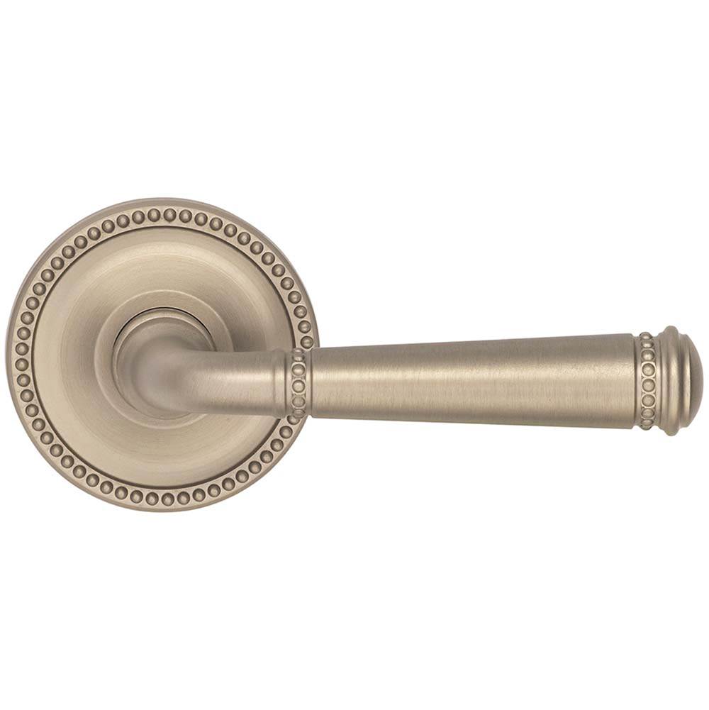OMNIA - Beaded Lever 67 mm Rose Pa US15 - Lacquered Satin Nickel Plated