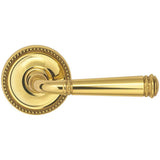 OMNIA - Beaded Lever 67 mm Rose Pr US3 - Lacquered Polished Brass