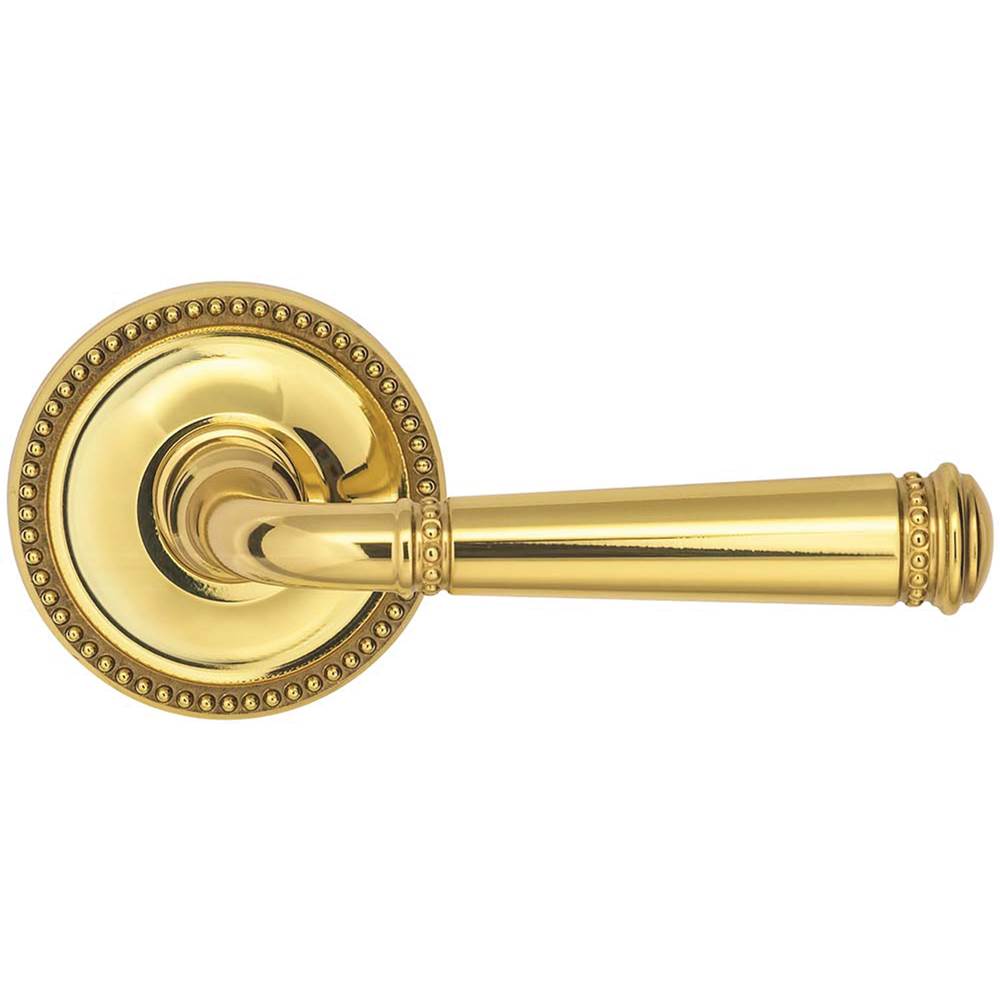 OMNIA - Beaded Lever 67 mm Rose Pa US3 - Lacquered Polished Brass