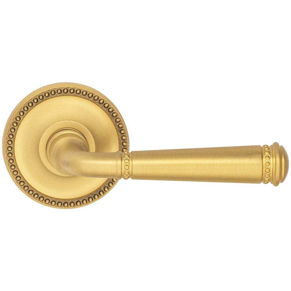 OMNIA - Beaded Lever 67 mm Rose Pa US4 - Lacquered Satin Brass