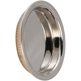 OMNIA - 2-3/16'' Dia. Flush Pull US14 - Lacquered Polished Nickel Plated