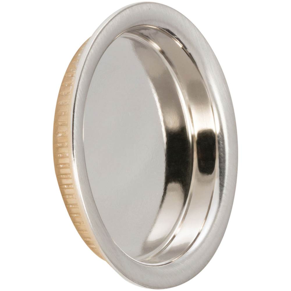 OMNIA - 2-3/16'' Dia. Flush Pull US15 - Lacquered Satin Nickel Plated