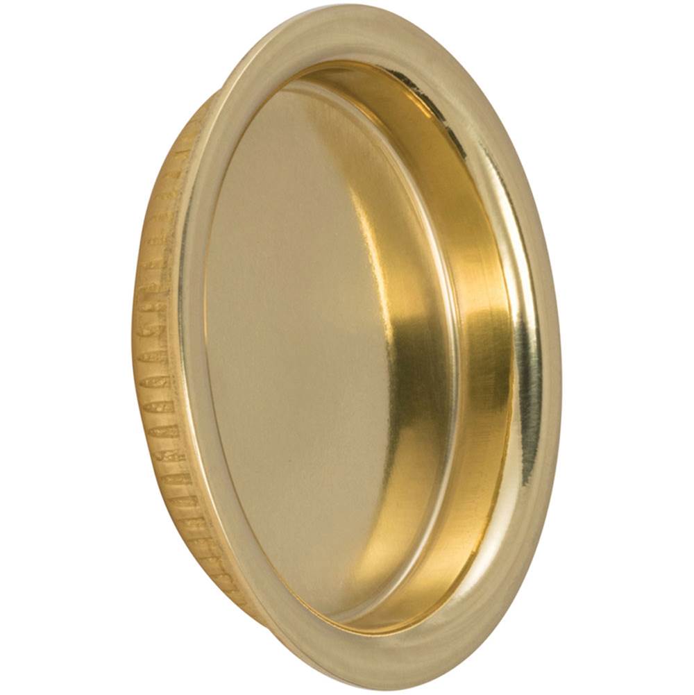 OMNIA - 2-3/16'' Dia. Flush Pull US3 - Lacquered Polished Brass