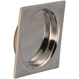OMNIA - 2-3/16'' Square Flush Pull US14 - Lacquered Polished Nickel Plated
