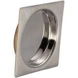 OMNIA - 2-3/16'' Square Flush Pull US15 - Lacquered Satin Nickel Plated