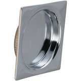 OMNIA - 2-3/16'' Square Flush Pull US26 - Polished Chrome Plated