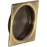 OMNIA - 2-3/16'' Square Flush Pull Sb - Lacquered Shaded Bronze