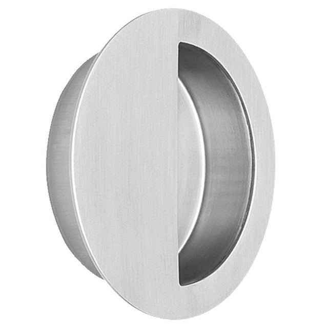 OMNIA - 90 mm Dia. Flush Pull US32D - Satin Stainless Steel