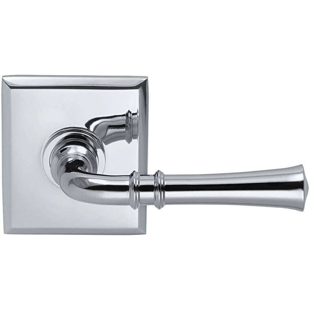 OMNIA - Trad.Lvr,Rect.Rose,Pass. US26 - Polished Chrome Plated