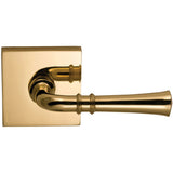 OMNIA - Trad.Lvr,Sq.Rose,Rh Sd US3 - Lacquered Polished Brass